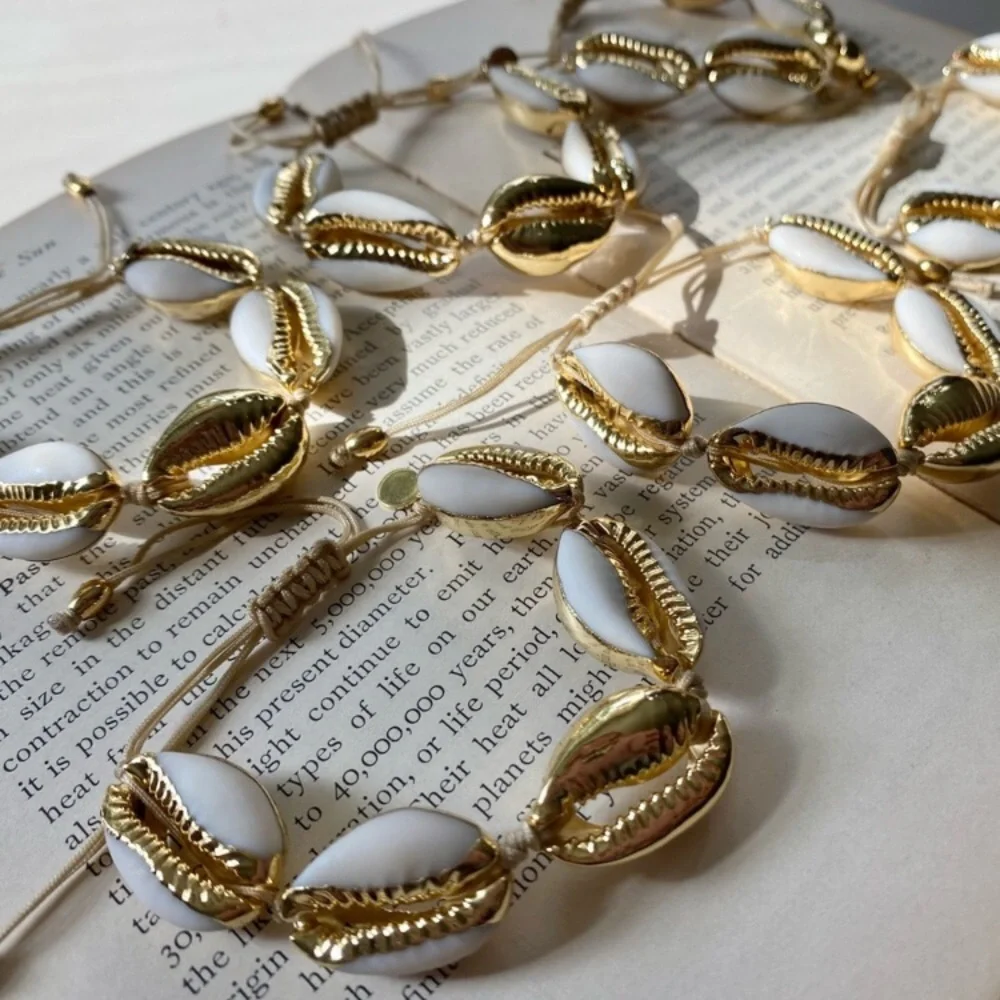 Gold Cowrie Shell Bracelet